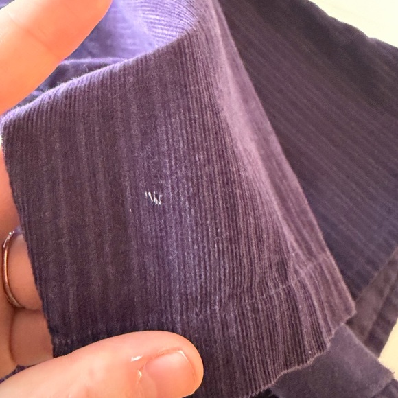 Flax Purple Pinstripe Micro Corduroy Jacket Size Small 100% Cotton Artsy Office - Picture 14 of 16